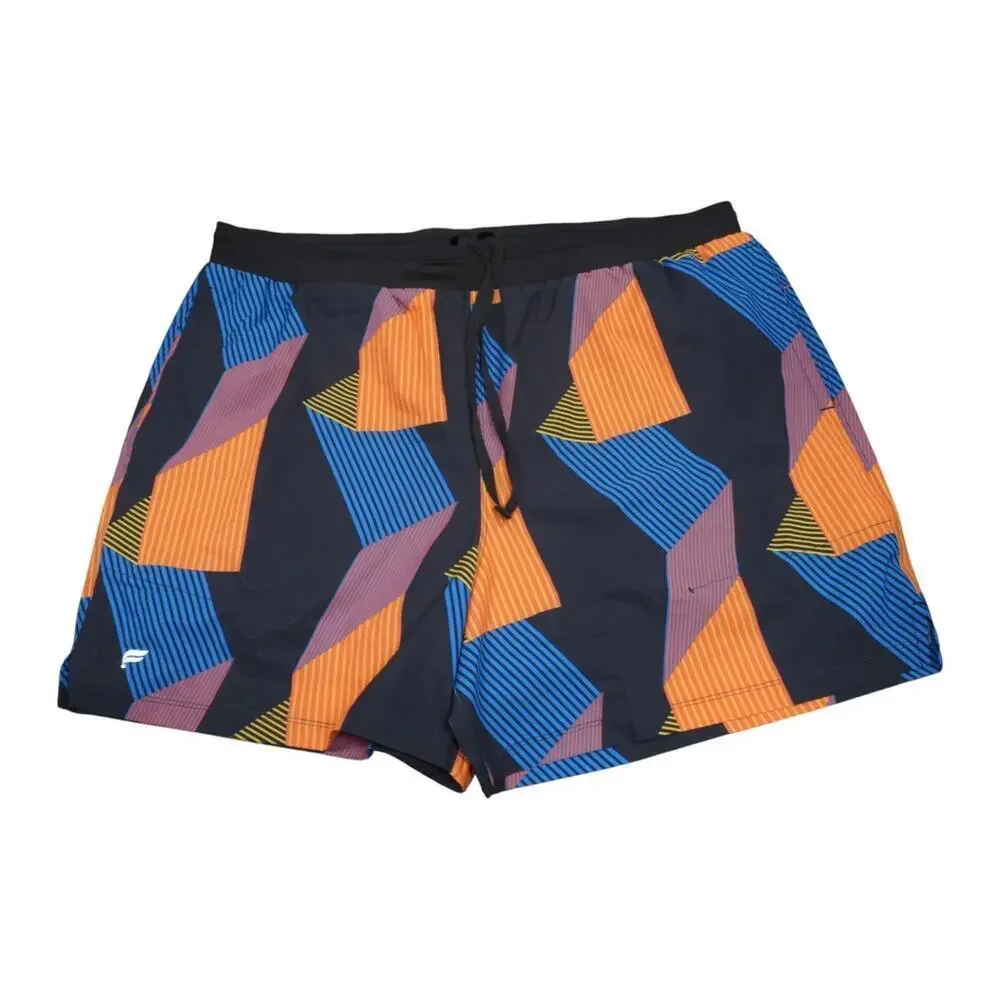 Fabletics Fundamental Short II Lined 5” Men’s XXL Black Geo Print EUC
